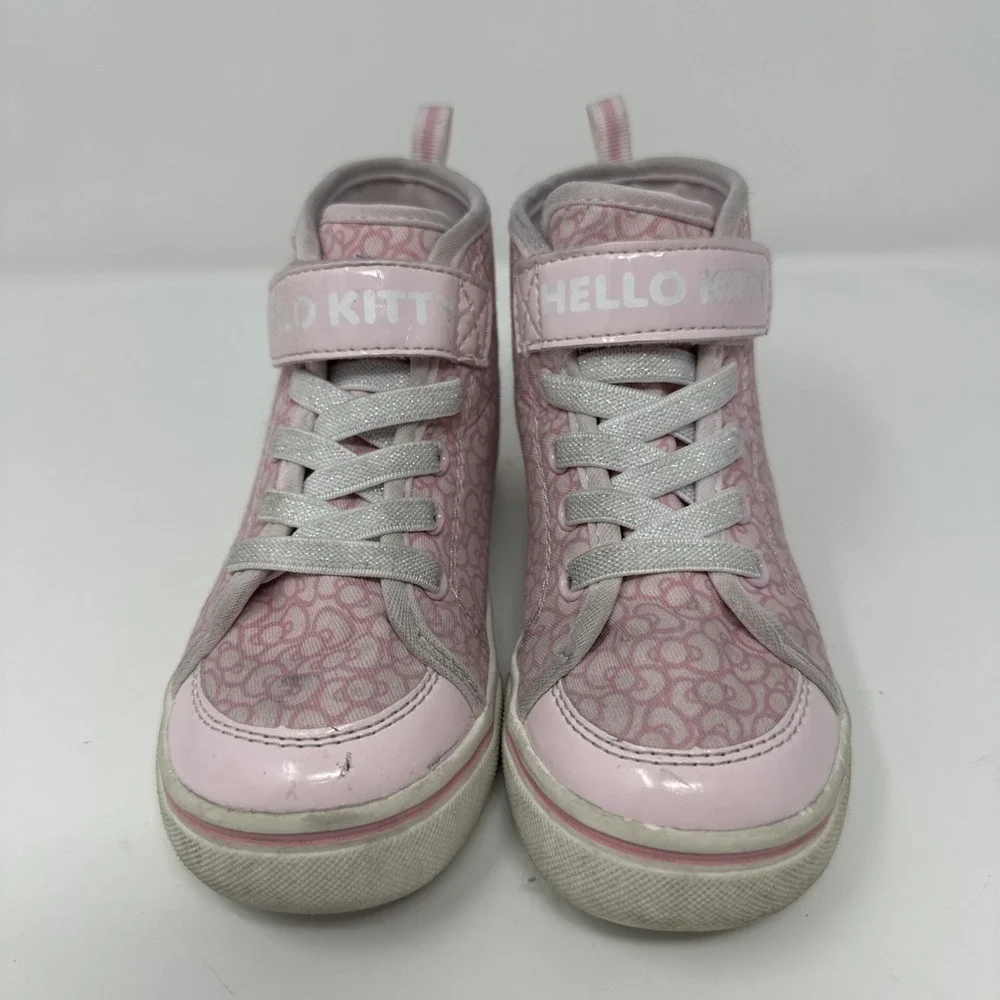 Hello‎ Kitty Slip On Pink Bow High Top Sneaker Shoes Kids Sz 11